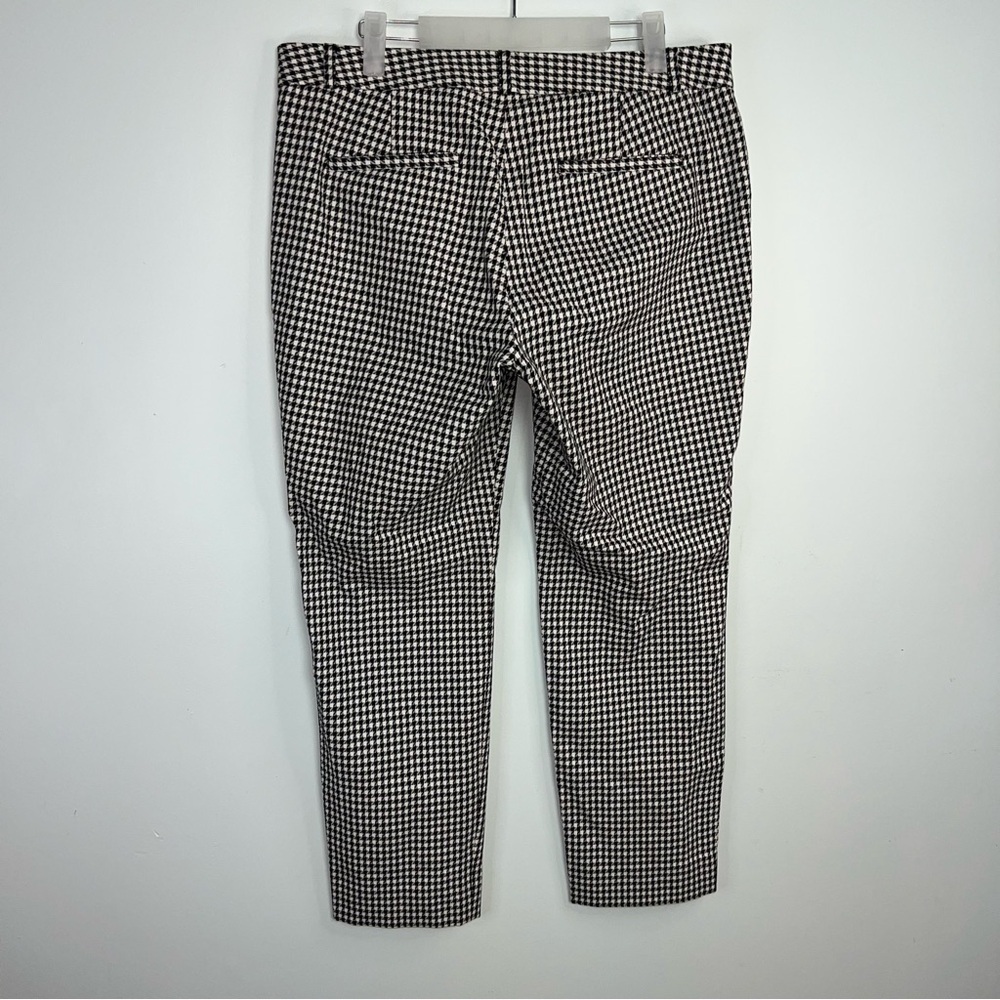 Banana Republic Sloan Houndstooth Ankle Pants Size 10 Workwear Chic Black White - Picture 5 of 16